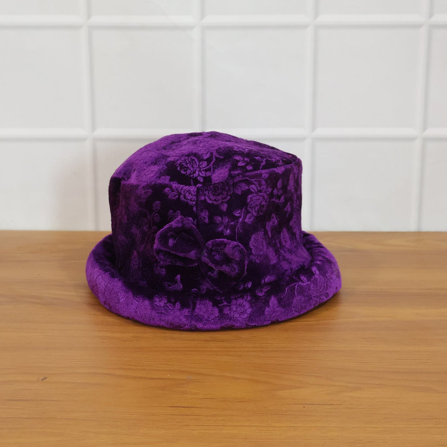Premium Velvet Designer Bucket Hat Cap for Women (1 Pc)