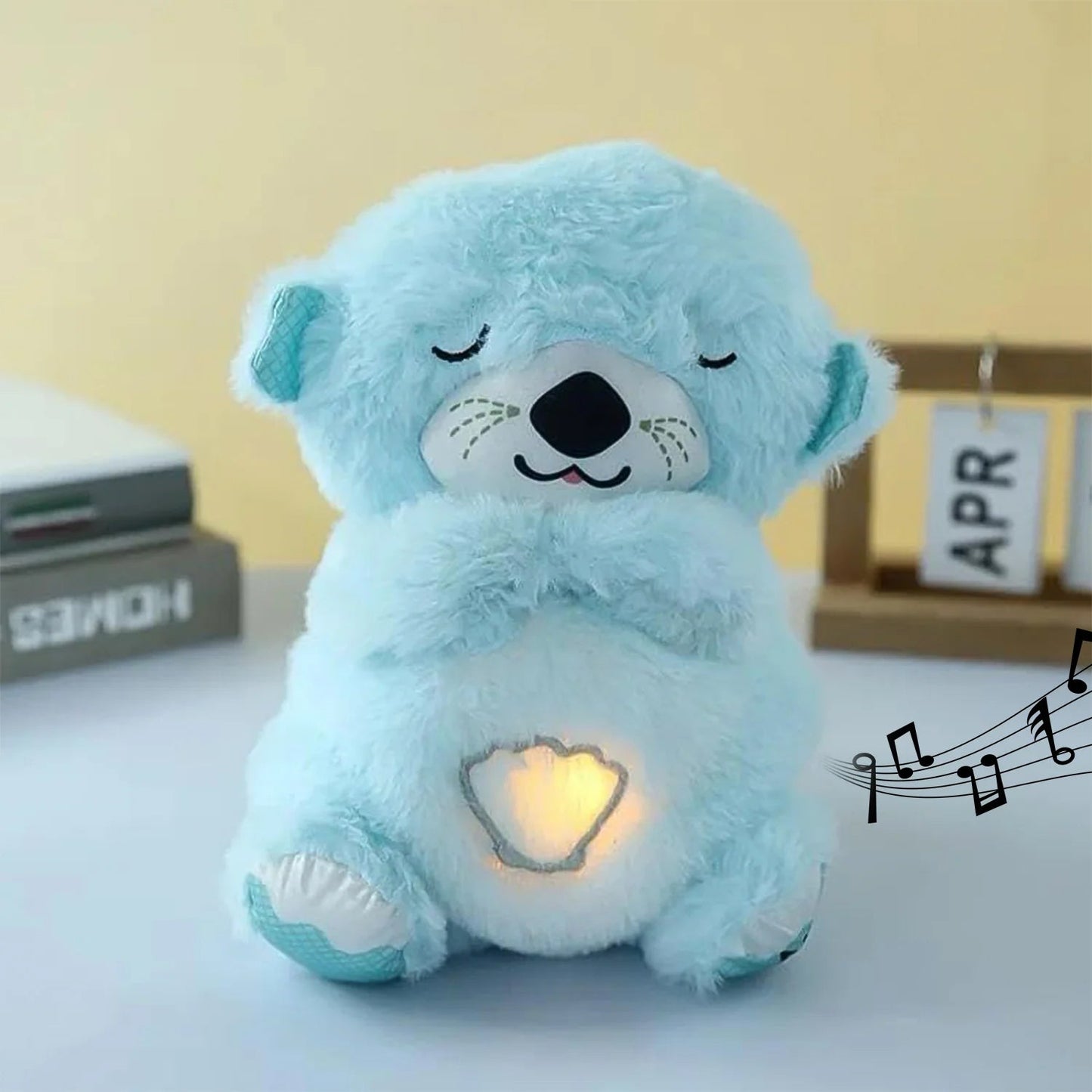 Soft Plush Teddy Bear with Heart-Shaped Love Showpiece Gift Set (2 Pc Set)