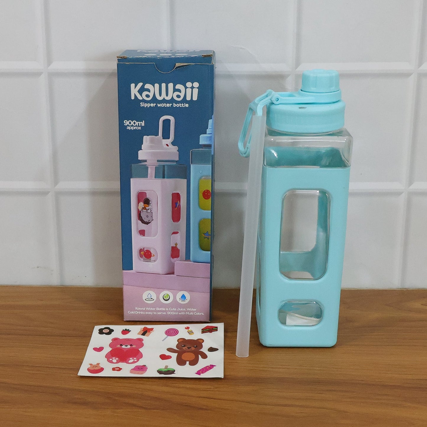 Wide mouth plastic water bottle