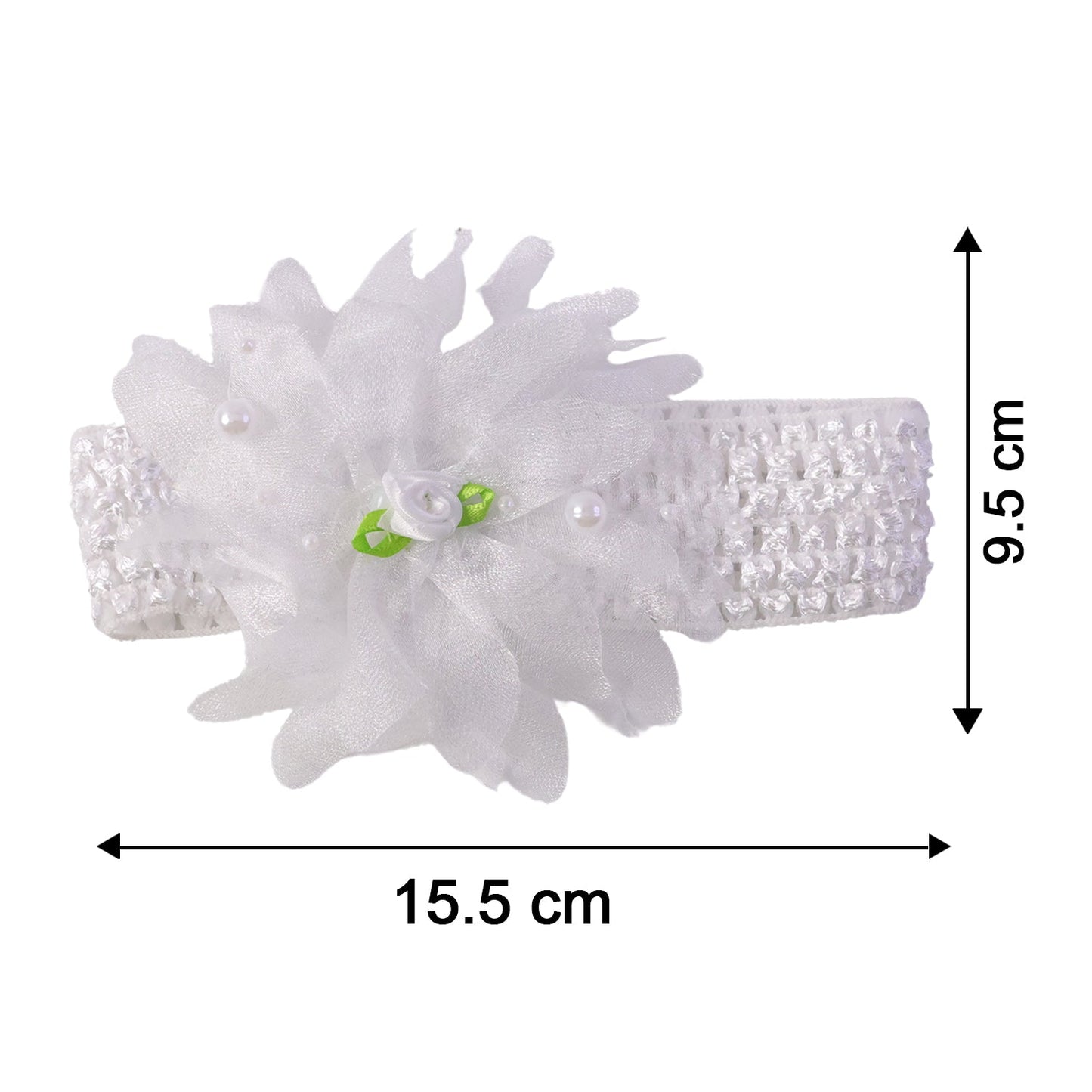 Cute Soft Elastic Floral Baby Headband Stylish Stretchable Hair Band (1 Pc)