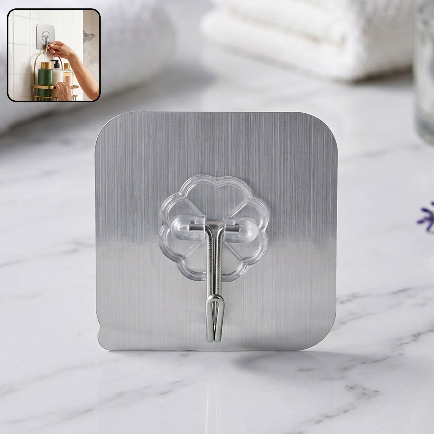 Self-Adhesive Metal Wall Hook Plate 