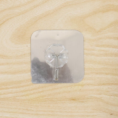 Transparent Heavy Duty Self Adhesive Wall Hook (1 Pc)