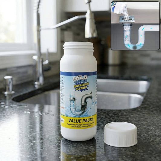 Sink drain cleaner powder