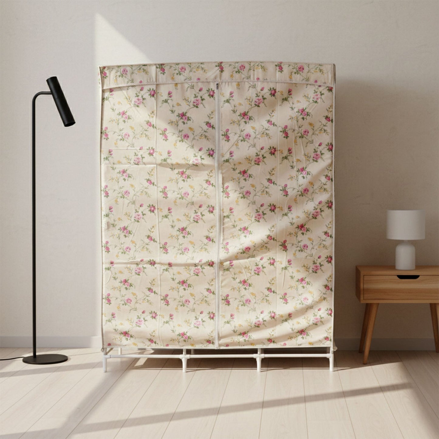 Easy assemble fabric wardrobe
