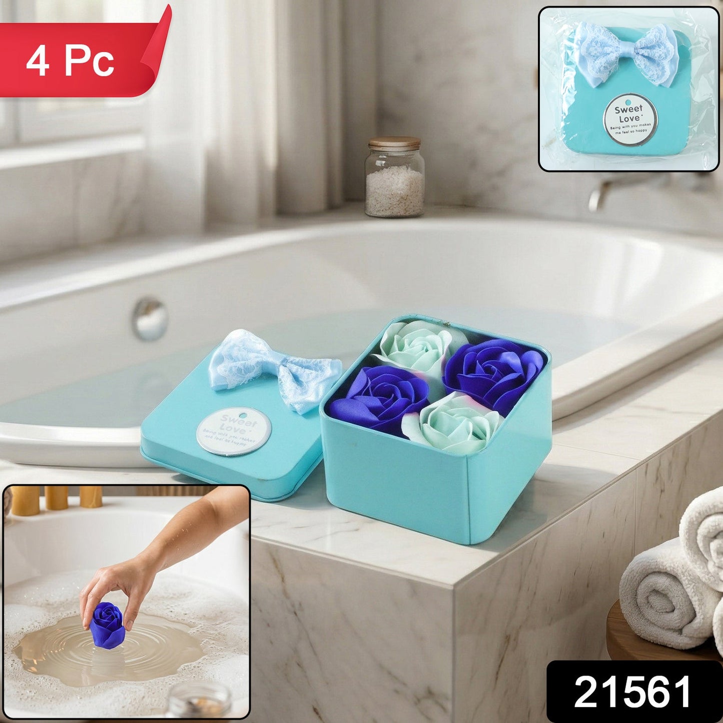 luxury rose soap gift box